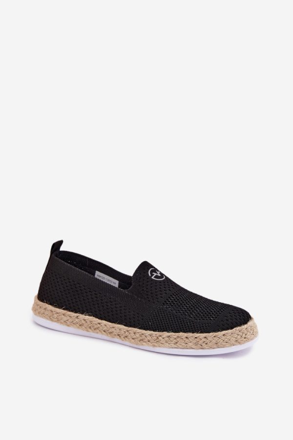 Black Espadrille in Ballet Flats, Ballet Pumps For Women with Fabric, Footbed, Upper Height and Sole Height