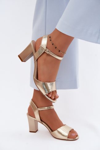 yellow Heel sandals model 228102 Step in style