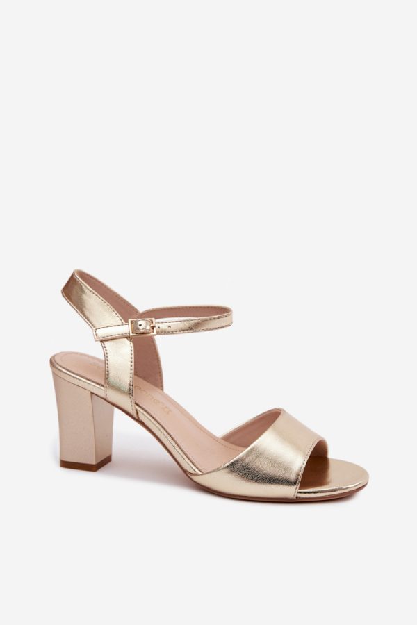 yellow Heel sandals model 228102 Step in style