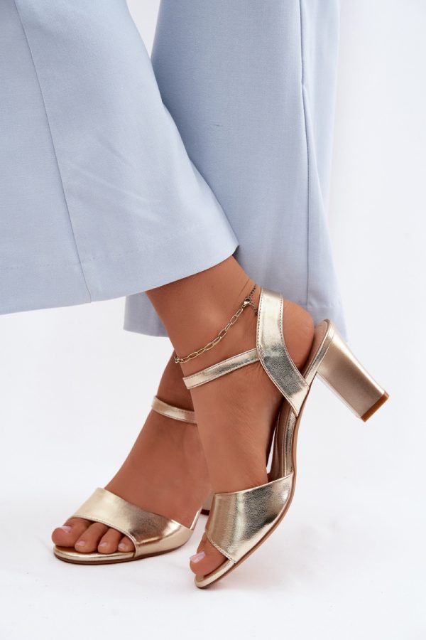 yellow Heel sandals model 228102 Step in style