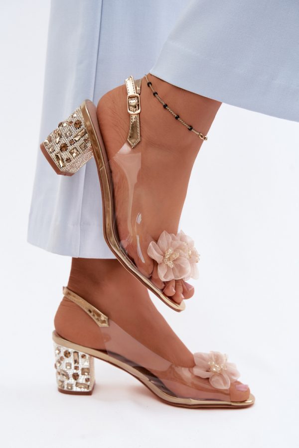 yellow Heel sandals model 228104 Step in style
