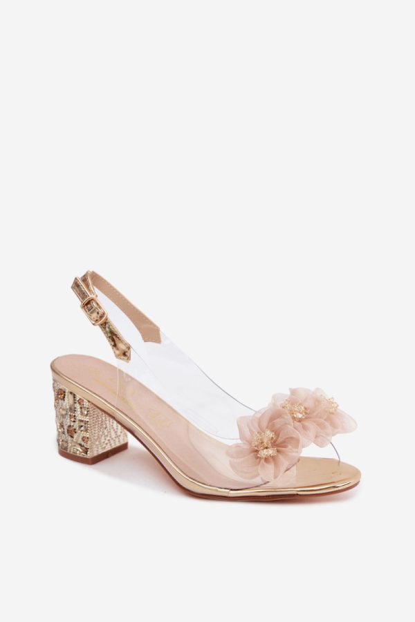 yellow Heel sandals model 228104 Step in style