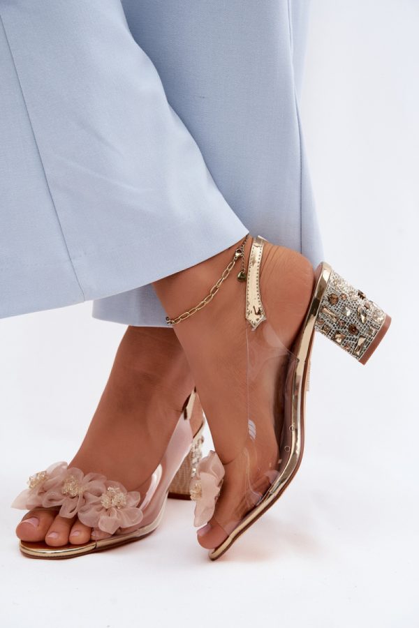 yellow Heel sandals model 228104 Step in style