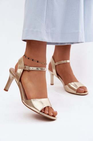 yellow Heel sandals model 228106 Step in style