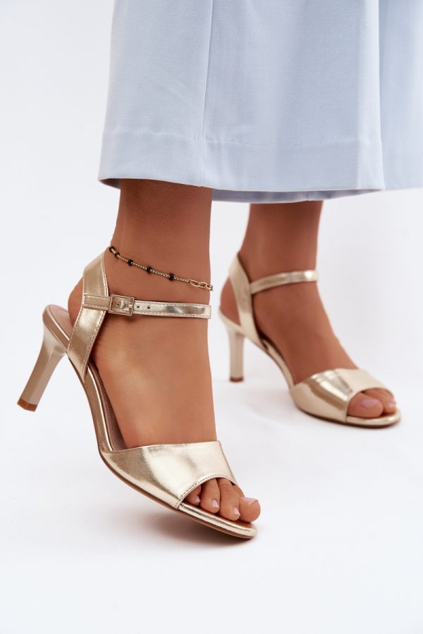 yellow Heel sandals model 228106 Step in style