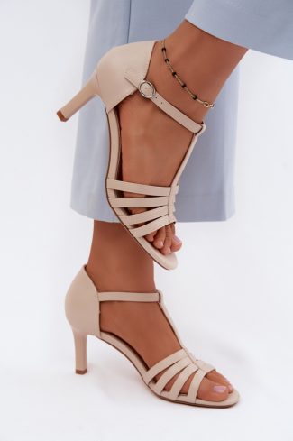 beige Heel sandals model 228108 Step in style