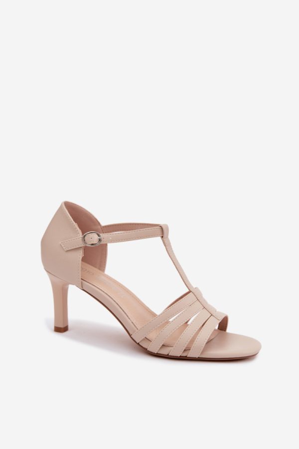 beige Heel sandals model 228108 Step in style