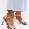 yellow Heel sandals model 228109 Step in style
