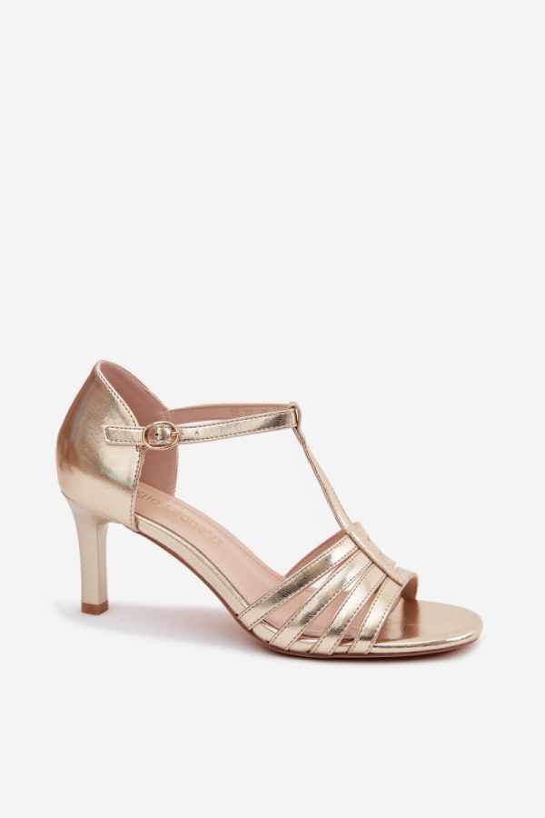 yellow Heel sandals model 228109 Step in style
