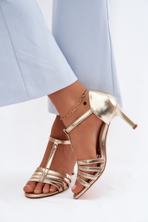 yellow Heel sandals model 228109 Step in style