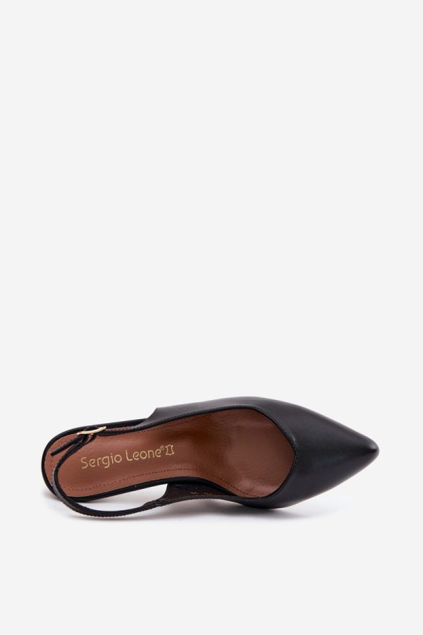 black Heel sandals model 228111 Step in style