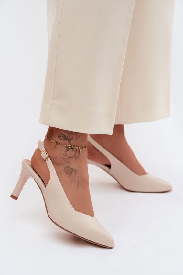 beige Heel sandals model 228112 Step in style