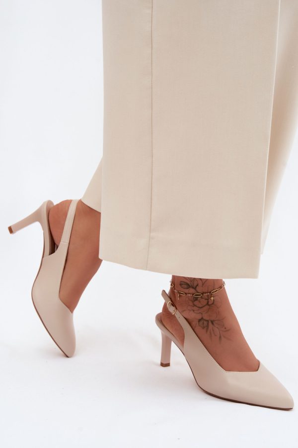 beige Heel sandals model 228112 Step in style