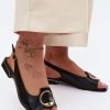 1125828-2.jpg Black Sandals in Sandals & Flip-Flops For Women with Fabric, Footbed and Heel Height