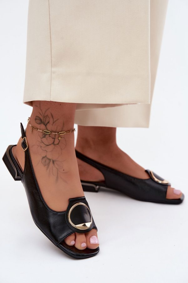 Black Sandals in Sandals & Flip-Flops For Women with Fabric, Footbed and Heel Height