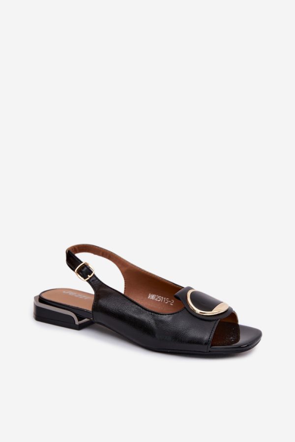 Black Sandals in Sandals & Flip-Flops For Women with Fabric, Footbed and Heel Height