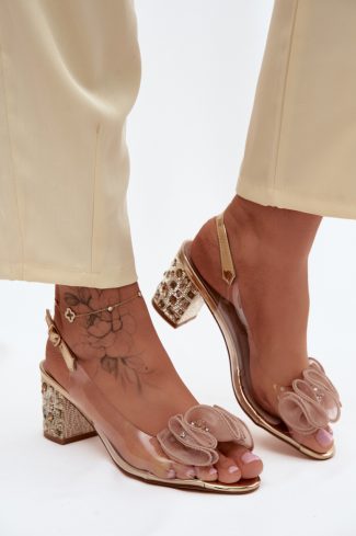 yellow Heel sandals model 228114 Step in style