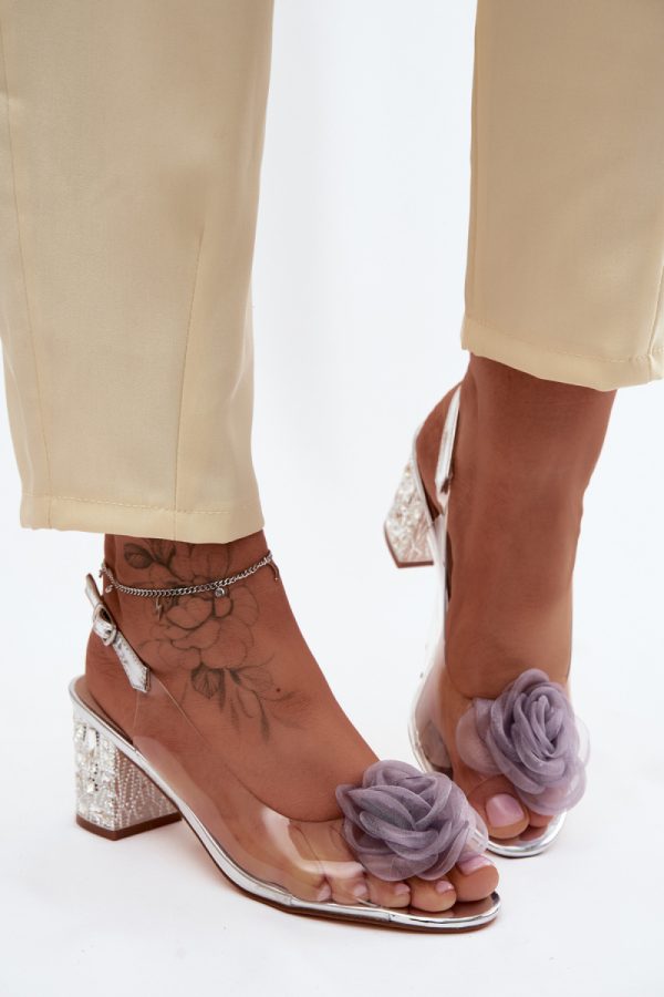 grey Heel sandals model 228120 Step in style