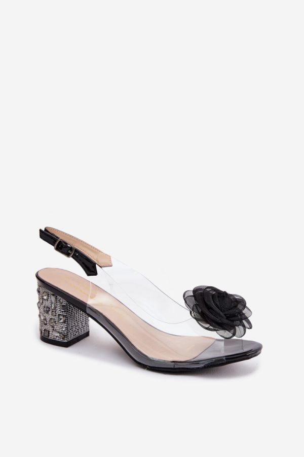 black Heel sandals model 228121 Step in style