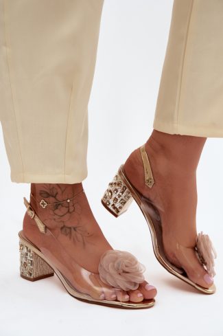 yellow Heel sandals model 228122 Step in style