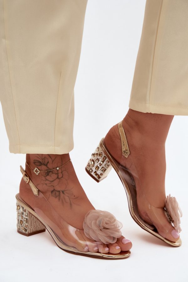 yellow Heel sandals model 228122 Step in style