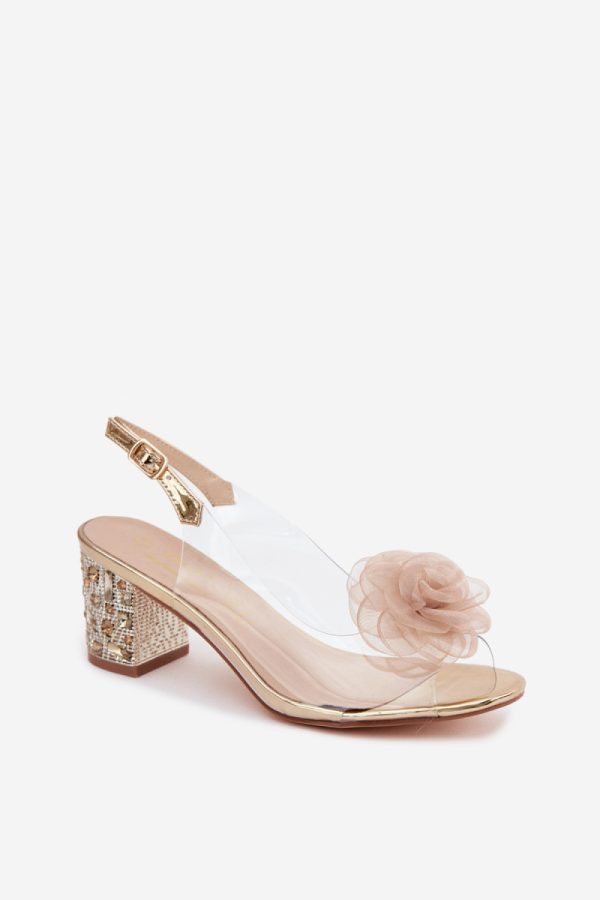 yellow Heel sandals model 228122 Step in style