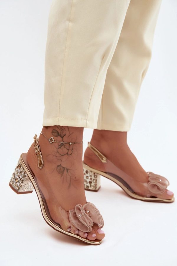 yellow Heel sandals model 228114 Step in style