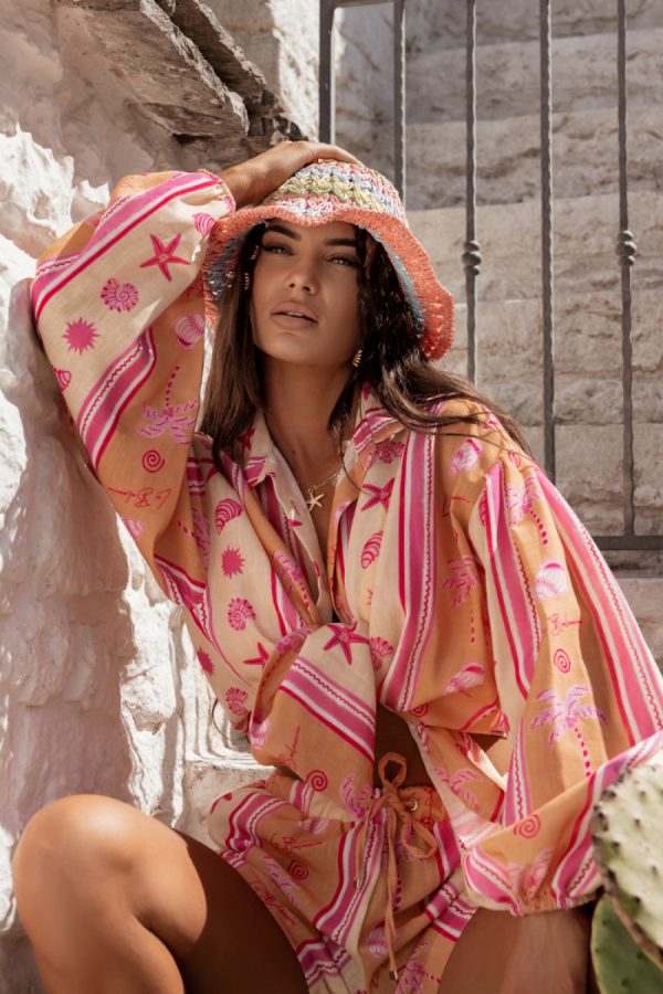 Yellow Set in Pants, Trousers, Shorts with Len and Viscose