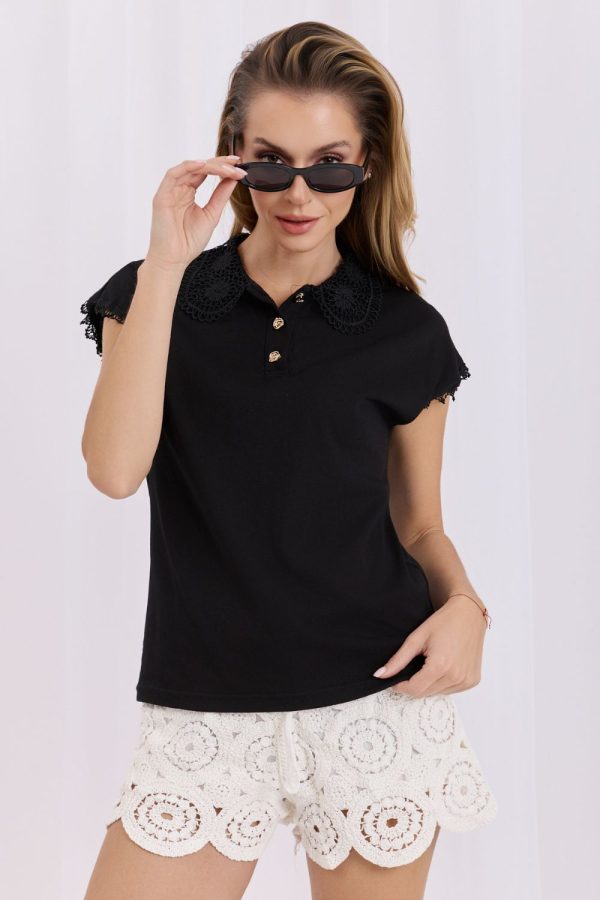 black Blouse model 228175 Italy Moda
