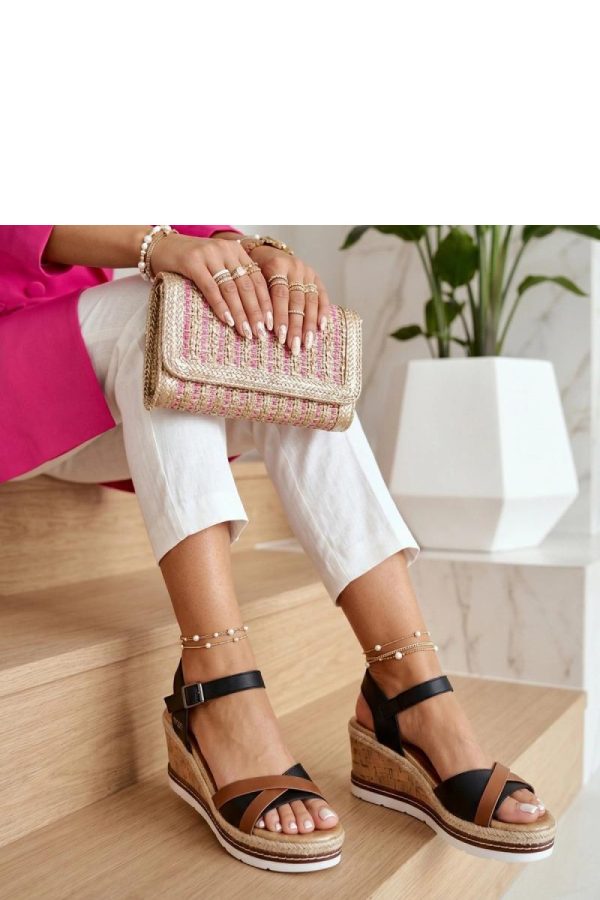 Black Buskin in Sandals & Flip-Flops For Women with Fabric, Footbed and Heel Height