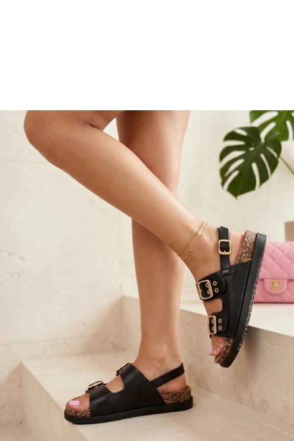 Black Platform Sandals in Sandals & Flip-Flops For Women with Fabric, Footbed and Platform Height