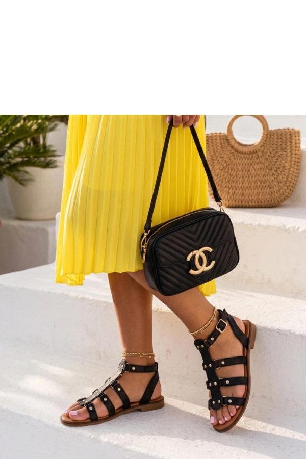 Black Sandals in Sandals & Flip-Flops For Women with Fabric, Footbed and Heel Height