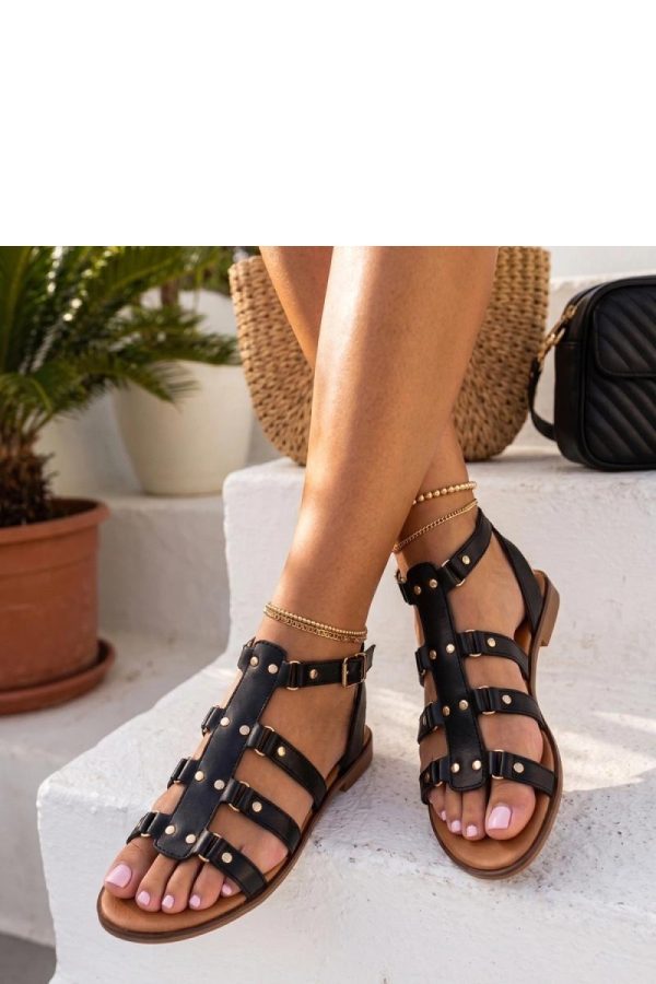 Black Sandals in Sandals & Flip-Flops For Women with Fabric, Footbed and Heel Height