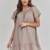 Brown Daydress in Day Dresses with Cotton