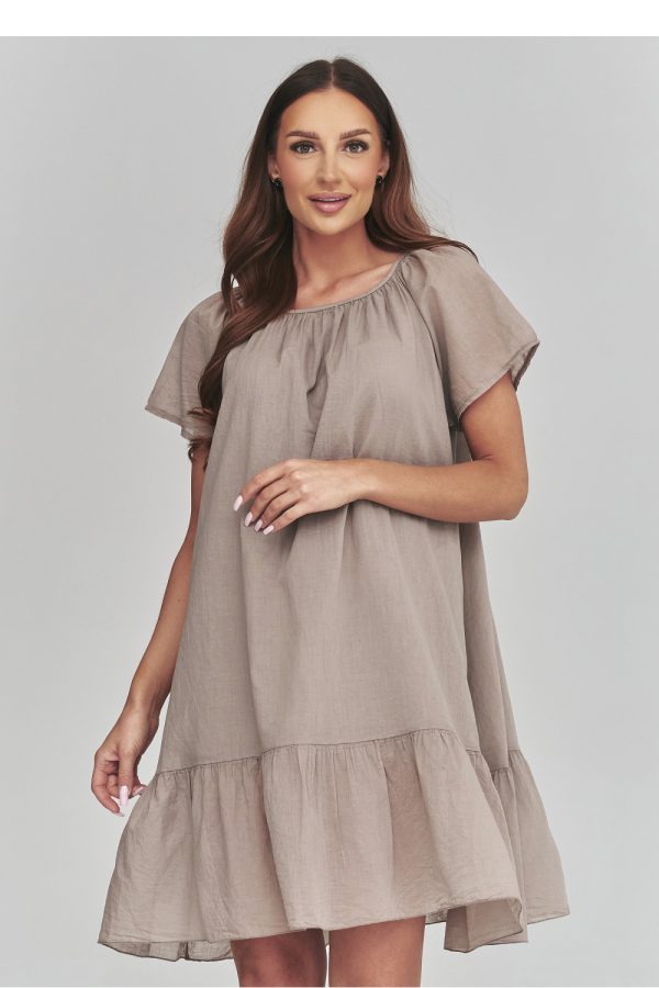 Brown Daydress in Day Dresses with Cotton