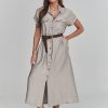 brown Daydress model 228280 Makadamia