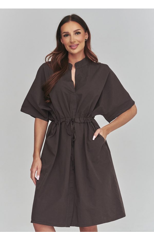Brown Daydress in Day Dresses with Cotton