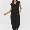 1126404 Black Set in Pants, Trousers, Shorts with Nylon and Viscose