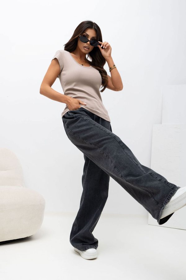 Beige T-shirt in Women`s Tops, T-shirts, Singlets with Cotton and Spandex