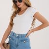 White T-shirt in Women`s Tops, T-shirts, Singlets with Cotton and Spandex