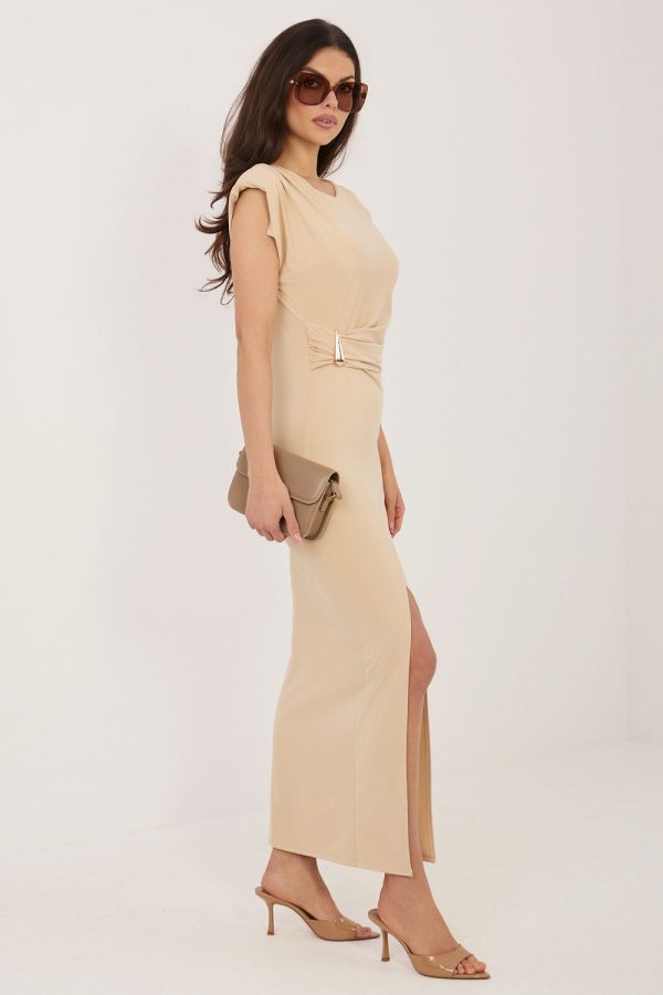 Beige Cocktail Dress in Formal Dresses, Cocktail Dresses with Spandex, Polyester and Viscose
