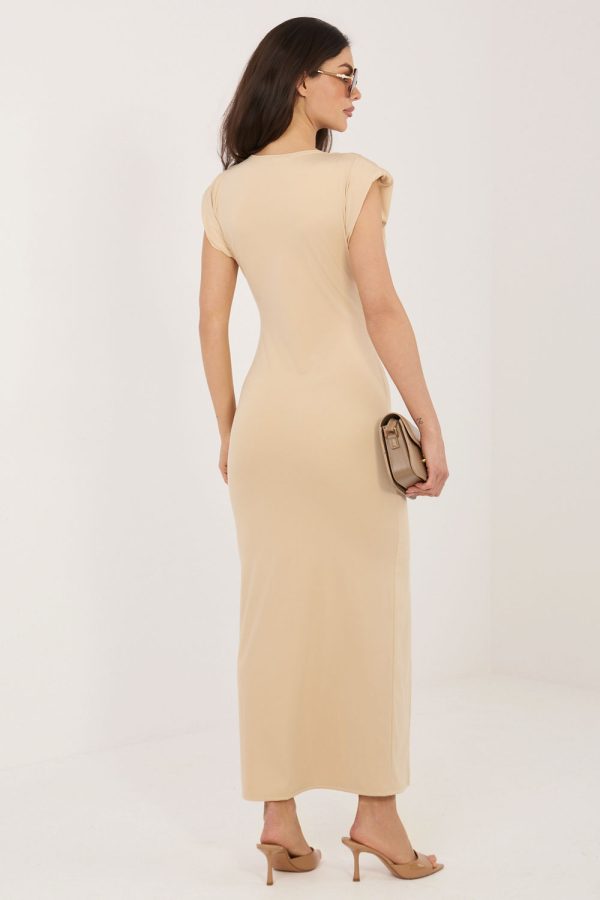 Beige Cocktail Dress in Formal Dresses, Cocktail Dresses with Spandex, Polyester and Viscose