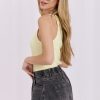 Yellow Top in Undershirts / Tops with Cotton and Spandex