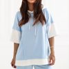 1126585 Blue Set in Pants, Trousers, Shorts with Spandex and Viscose