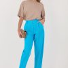Blue Corduroy Trousers in Pants, Trousers, Shorts with Cotton and Spandex
