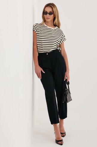 Black Corduroy Trousers in Pants, Trousers, Shorts with Cotton and Spandex