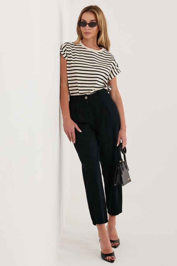 Black Corduroy Trousers in Pants, Trousers, Shorts with Cotton and Spandex