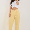 Yellow Corduroy Trousers in Pants, Trousers, Shorts with Cotton and Spandex