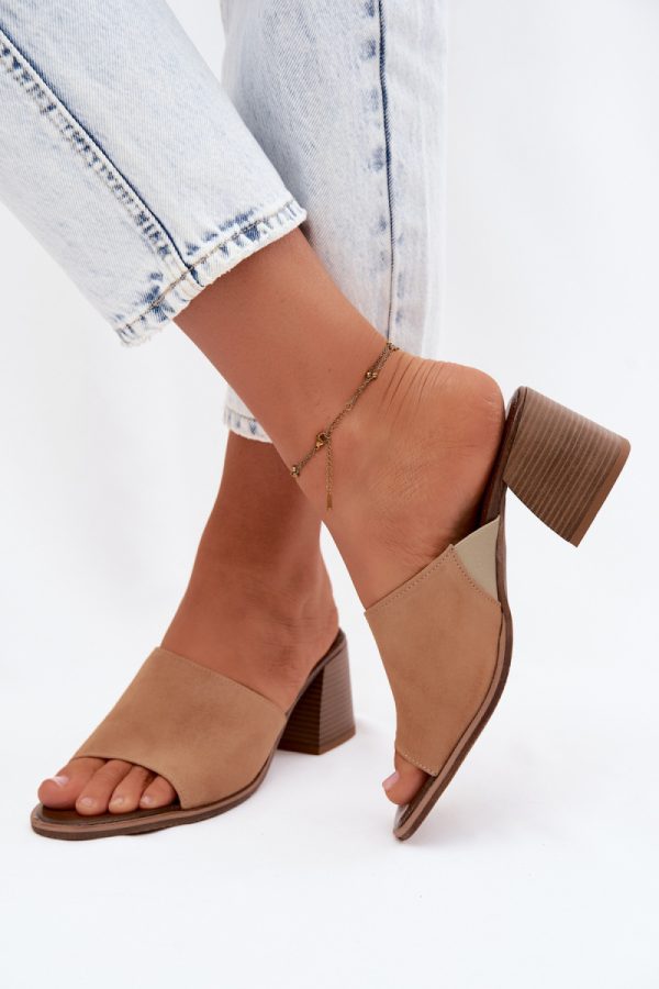 beige Heeled sandals model 228365 Step in style