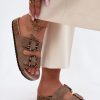 Beige Flip-flops in Sandals & Flip-Flops For Women with Fabric, Footbed and Sole Height